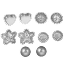 Sparsain 10 Pack Aluminum Alloy Bath Bomb Molds For Bubble Bath Salts