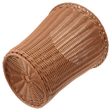 1Pc Woven Rubbish Container Light Brown Durable Rattan Trash Basket