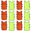 Soccer Vests Orange Form-Fitting Team Uniforms 12pcs 1