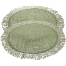 Mlins 2 Pcs Insulated Pot Cushion Place Mats Round With Tassels Table