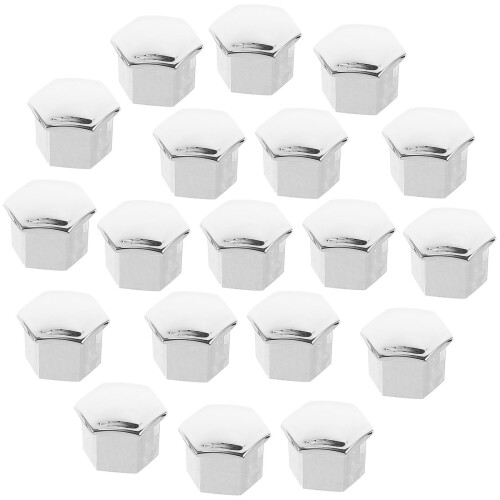 20Pcs Durable Silver Plastic Wheel Lug Nut Covers Bolt Protectors 1