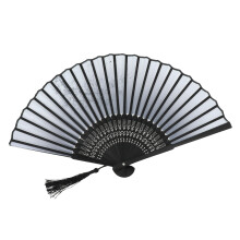 7 Inch Fashionable Hand Fan Paper Handheld Silk Fabric Chinese Fans