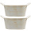 Gymnture Spring Galvanized Oval Planter With Handle - Set Of 2 9