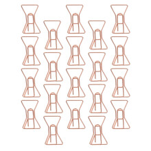 20 Pcs Paper Clip With Bow Paperclips Large Binder Office Rose Gold
