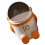 Waste Basket For Bedroom Trash Can Orange Plastic 1set 9