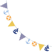 3 .4 Birthday Party Supplies Beach Decorations Bunting Banner Paper