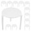 50pcs White Plastic Pizza Tripod Support Rack For Nail Serving 11