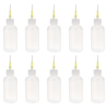 10Pcs Plastic Glue Storage Bottles Needle Tip Dispensers for Craft Use