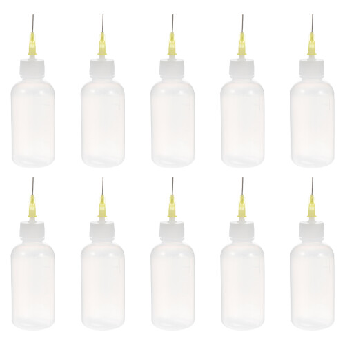 10Pcs Plastic Glue Storage Bottles Needle Tip Dispensers for Craft Use