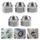 5pcs Car Flange Nut Secure Modification Silver Lug Nuts 11
