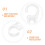 Drapery Rings With Hooks Plastic Transparent 30pcs 8