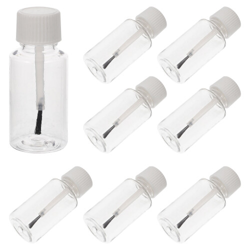8 Pcs Empty Nail Polish Bottles With Brush Containers Varnish Small 2