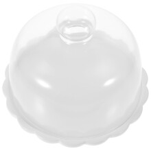 White Food-Grade Ceramic Glass Cake Cover Protective Display