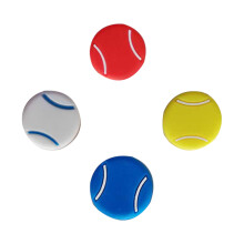 4pcs Tennis Racket Vibration Dampeners Tennis Shape Racquet Absorbers