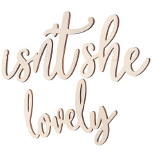 Wooden Wall Stickers Baby Girl 16.00x9.00x0.20cm Beige