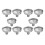 10pcs Kitchen Funnel Set For Home Accessories Silver 7