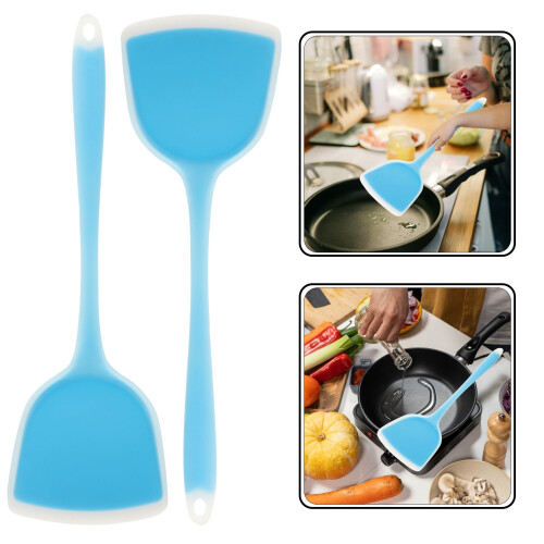 Raindrops Nonstick Spatulas Wok Cooking Seamless Design 2pcs 2