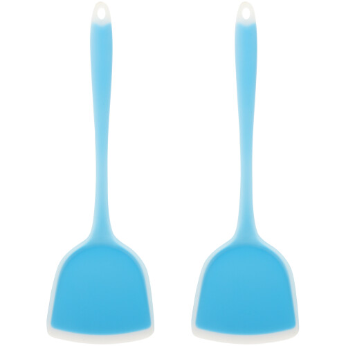 Raindrops Nonstick Spatulas Wok Cooking Seamless Design 2pcs