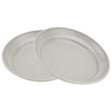 Square Flowerpot Tray Grey Plastic 2set