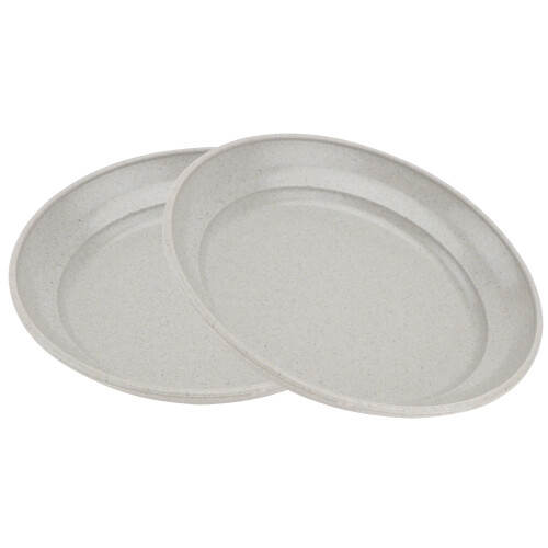 Square Flowerpot Tray Grey Plastic 2set