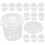 Raindrops  18 Pcs Storage Barrel Bins With Lids Containers Transparent 1