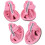 Summer Design Dog Boots Pink 4pcs 5