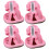 Summer Design Dog Boots Pink 4pcs 1