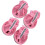 Summer Design Dog Boots Pink 4pcs 7