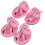 Summer Design Dog Boots Pink 4pcs 6