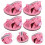 Summer Design Dog Boots Pink 4pcs 2