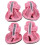 Summer Design Dog Boots Pink 4pcs 8