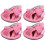 Summer Design Dog Boots Pink 4pcs 4