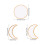 Moon Phase Mirror Wall Decorative Acrylic Gold 5pcs 2