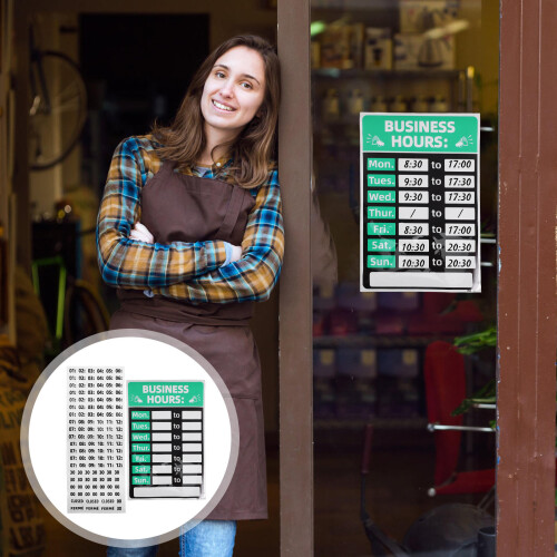 Masteelf  Changeable Store Hours Sign Practical Shop Office 2