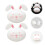 6 Pcs Bunny-Shaped Fillable Container Fake Egg Plastic Bunnies Decor 6