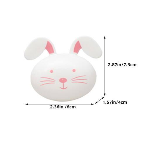 6 Pcs Bunny-Shaped Fillable Container Fake Egg Plastic Bunnies Decor 1
