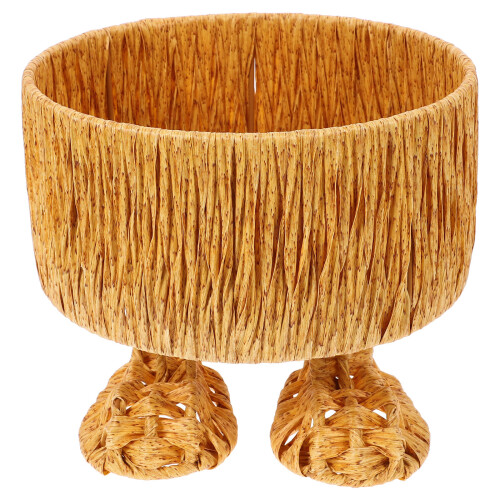 Plastic Imitation Rattan Basket Foot Shape Rustic 1 Pcs 2