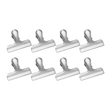 8Pcs Stainless Steel Chip Clips Silver Food Bag Sealers for Home Use