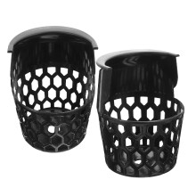 2Pcs Durable Black Plastic Pool Table Basket for Billiard Storage