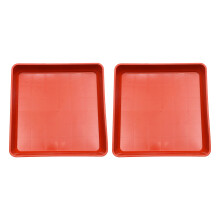 2pcs Movable Plant Pot Square Base Tray Flower Planting Supply