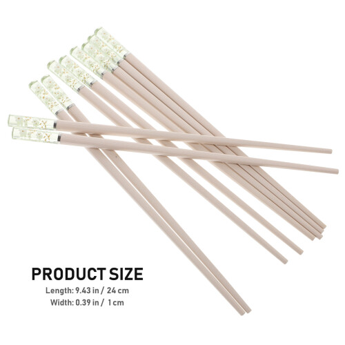 Raindrops  5 Pairs Reusable Chopsticks That Alloy Sturdy Dense 1