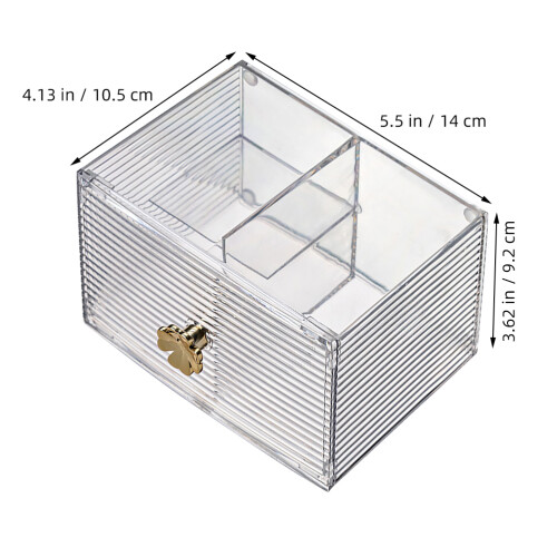Makeup Storage Organizer Acrylic Transparent 2pcs 2