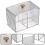 Makeup Storage Organizer Acrylic Transparent 2pcs 8