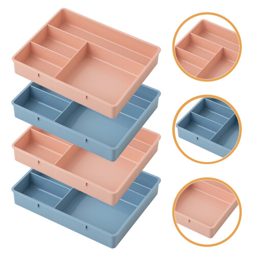 3pack Compartment Storage Box For Home Users Blue 20x15.5x3cm 2