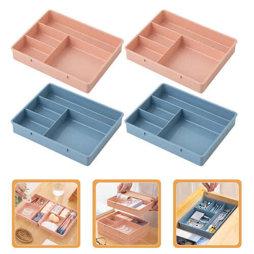 3pack Compartment Storage Box For Home Users Blue 20x15.5x3cm 1