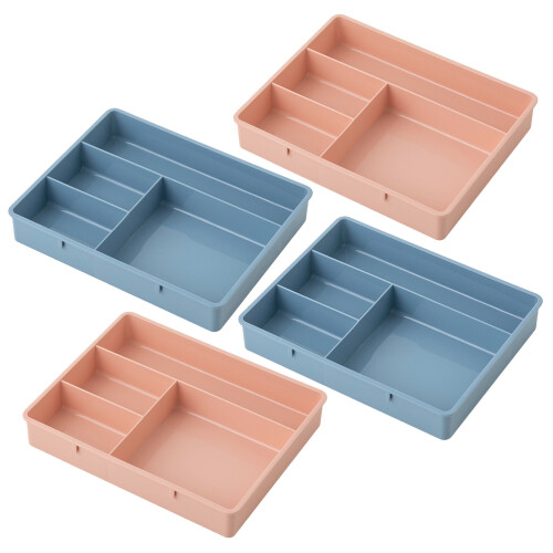 3pack Compartment Storage Box For Home Users Blue 20x15.5x3cm
