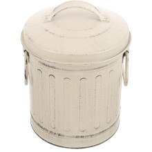 Black Retro Cast Iron Bucket Ash Buckets with Lid