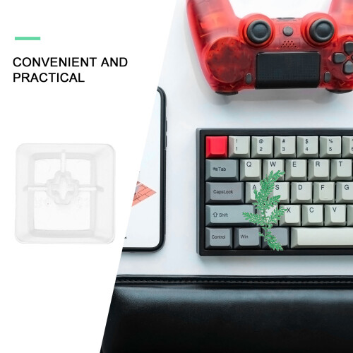 10pcs Transparent Keycap White Plastic The Cross Computer 1