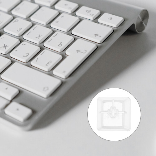 10pcs Transparent Keycap White Plastic The Cross Computer 2