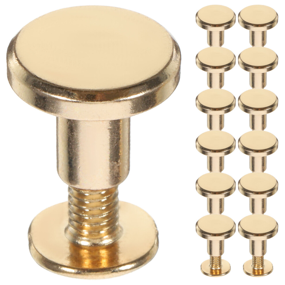 20Pcs Round Rivets Golden Zinc Alloy For Binding Men Women 3164262428099